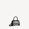 Sac à main pour femme XS noir, forme Hourglass