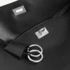 Sac à main Rodeo grand format en cuir de veau grainé noir