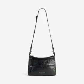Sac messager Explorer à double poche pour homme, noir
