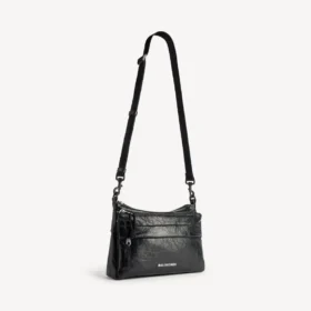 Sac messager Explorer à double poche pour homme, noir
