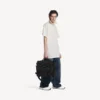 Sac messager militaire pour homme, noir