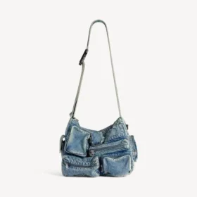 Sac messager pour homme très fonctionnel, bleu vintage