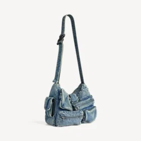 Sac messager pour homme très fonctionnel, bleu vintage