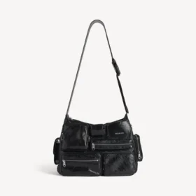 Sac messager Superbusy pour homme, noir