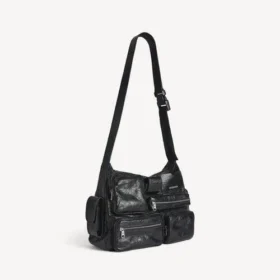 Sac messager Superbusy pour homme, noir