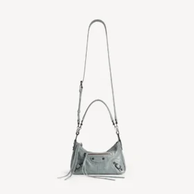 Sac moto City pour homme, petit modèle, bleu-gris