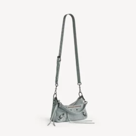 Sac moto City pour homme, petit modèle, bleu-gris