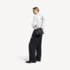 Sac shopper pour homme avec pochette de protection et bandoulière, taille moyenne, noir Sac shopper pour homme avec pochette de protection et bandoulière, taille moyenne, noir