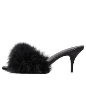 Sandales Boudoir 70 mm « Black Feathers » 787447W0WMQ1000