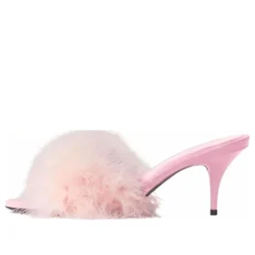 Sandales Boudoir 70 mm « Pink Feathers » 787447W0WMQ5000