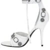 Sandales Cagole 110 mm « White Arena Lambskin » 743057WAD4E9081