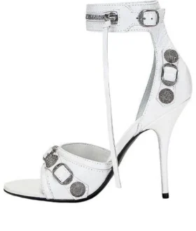 Sandales Cagole 110 mm « White Arena Lambskin » 743057WAD4E9081 Sandales Cagole 110 mm « White Arena Lambskin » 743057WAD4E9081
