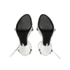 Sandales Cagole 110 mm « White Arena Lambskin » 743057WAD4E9081