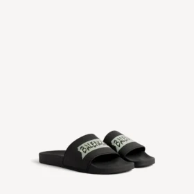 Sandales de piscine pour homme, noir/blanc