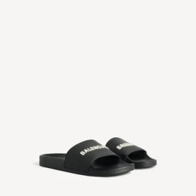 Sandales de piscine pour homme, noir/blanc