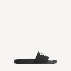 Sandales de piscine pour homme, noir/jaune