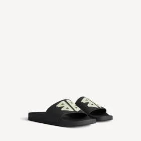 Sandales de piscine pour homme, noir/jaune