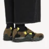 Sandales de randonnée pour homme, couleur taupe/noir/jaune fluo Sandales de randonnée pour homme, couleur taupe/noir/jaune fluo