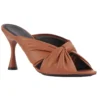 Sandales drapées marron 617574WA2M02121
