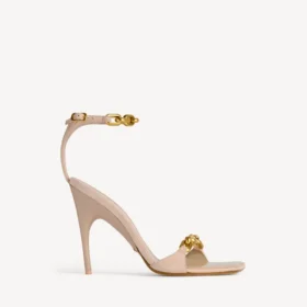 Sandales Duchesse pour femme, couleur nude