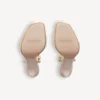 Sandales Duchesse pour femme, couleur nude