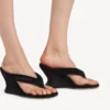 Sandales à lanières et talon compensé Gaeta pour femme, en noir Sandales à lanières et talon compensé Gaeta pour femme, en noir