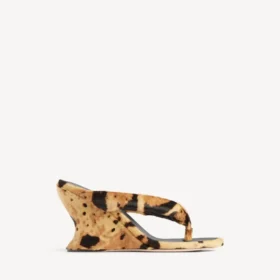 Sandales à lanières et talon compensé Gaeta pour femme, motif léopard