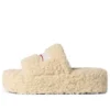 Sandales à plateforme en fourrure « Beige » 762826W2DO19796