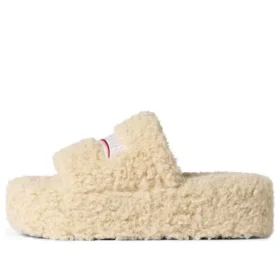 Sandales à plateforme en fourrure « Beige » 762826W2DO19796
