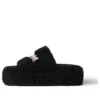 Sandales à plateforme en fourrure « Black » 762826W2DO11096