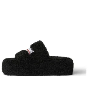 Sandales à plateforme en fourrure « Black » 762826W2DO11096