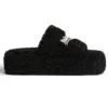Sandales à plateforme en fourrure « Black » 762826W2DO11096