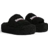 Sandales à plateforme en fourrure « Black » 762826W2DO11096