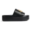 Sandales Rise « Cuir d&rsquo;agneau nappa noir brillant » 788494WB7E11080