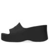 Sandales à talon compensé épais « Black Rubber » 737923W1S891000