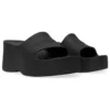 Sandales à talon compensé épais « Black Rubber » 737923W1S891000