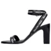 Sandales à talons avec logo sur toute la surface « Black » 630041WBAE11090