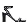 Sandales à talons avec logo sur toute la surface « Black » 630041WBAE11090