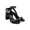 Sandales à talons avec logo sur toute la surface « Black » 630041WBAE11090
