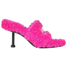 Sandales à talons fourrées de 80 mm « Rose » 656632W2DO15096 Sandales à talons fourrées de 80 mm « Rose » 656632W2DO15096