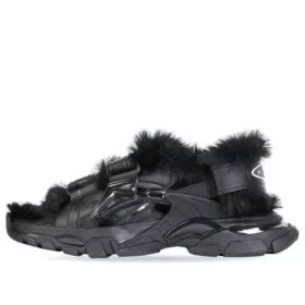 Sandales Track « Fausse fourrure noire » 668560W3CQ31000
