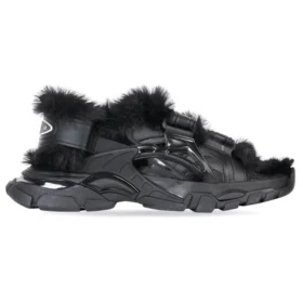 Sandales Track « Fausse fourrure noire » 668560W3CQ31000