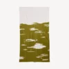 Serviette de plage pour femme en coton brossé, couleur kaki