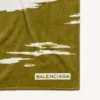 Serviette de plage pour femme en coton brossé, couleur kaki