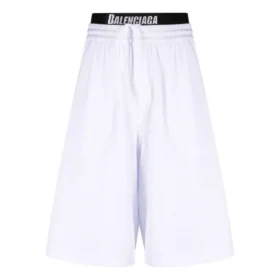Short de bain en jersey technique à mailles « Blanc » 6983174C0B49000