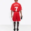 Short de football Sporty B « Rouge » 641609TJV056540