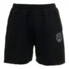 Short de survêtement brossé avec logo « Noir délavé » 676137TMVA39034