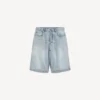 Short en denim « stay press » pour homme, bleu clair délavé Short en denim « stay press » pour homme, bleu clair délavé