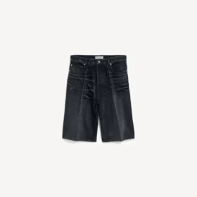 Short en denim « stay press » pour homme, noir