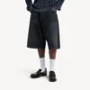 Short en denim « stay press » pour homme, noir